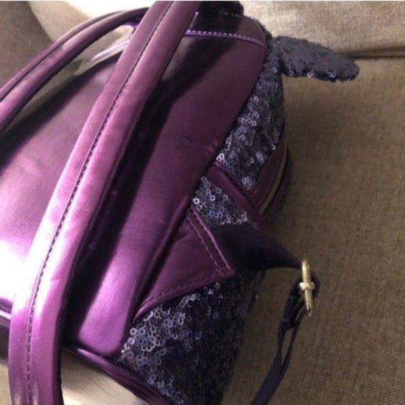 Loungefly Rare Grail Disney Parks Purple Potion Mini Backpack Wallet Minnie Ears - Picture 8 of 13